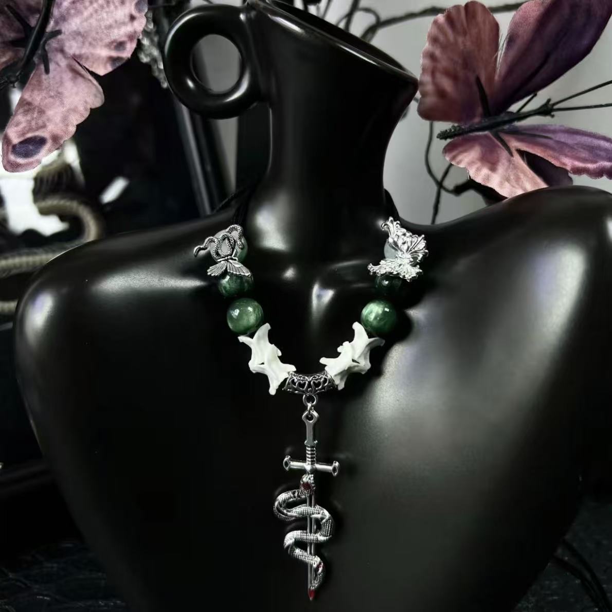 Real Snake Bone Necklace | 31 Styles to Choose | Dark Gothic Talisman Jewelry