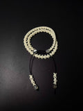 Real Snake Bone Wrap Bracelet – Pure Vertebrae Chain, Double Wrap Adjustable | Raw Dark Style
