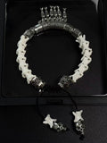 Real Snake Bone Bracelet – Skull Charm, Fish Scale Centerpiece & Bone Bead Gothic Dark Style
